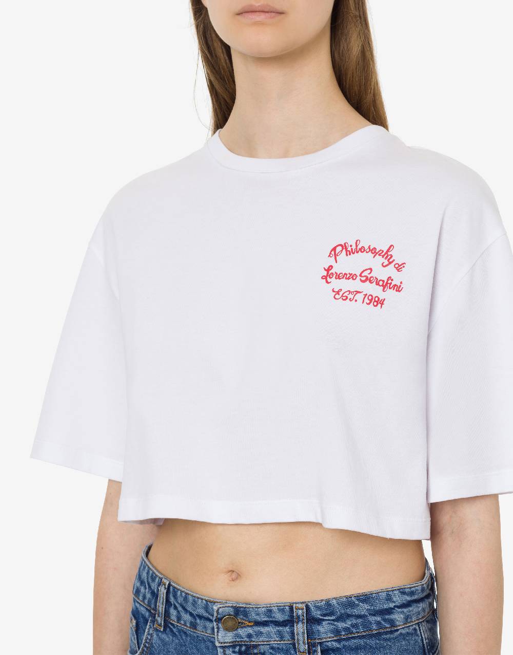 Philosophy Di Lorenzo Serafini T-shirt cropped con stampa logo Qualità