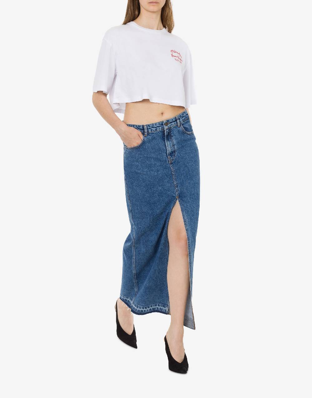 Philosophy Di Lorenzo Serafini T-shirt cropped con stampa logo Qualità
