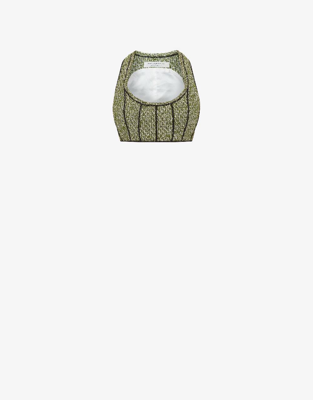 Philosophy Di Lorenzo Serafini Micro top in stuoia bouclé Promozione