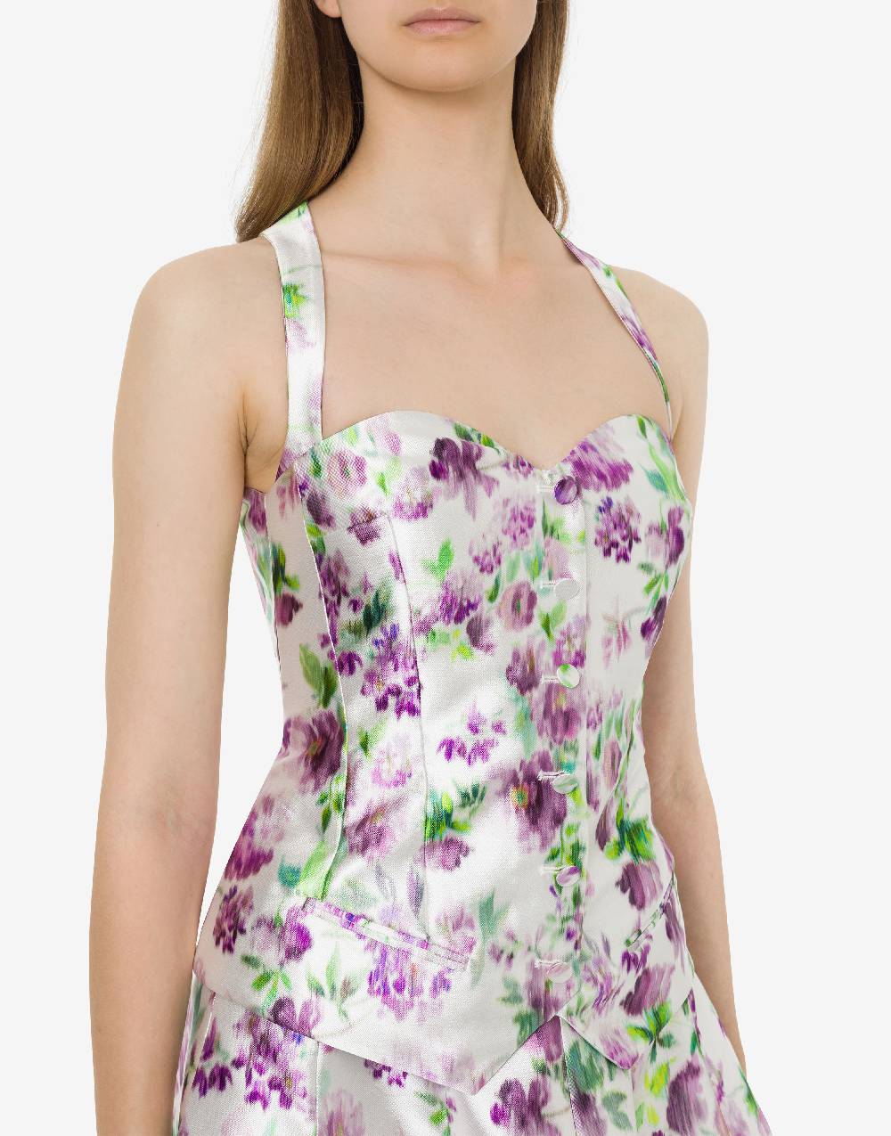 Philosophy Di Lorenzo Serafini Top in radzmir con stampa fiori Pezzi Unici