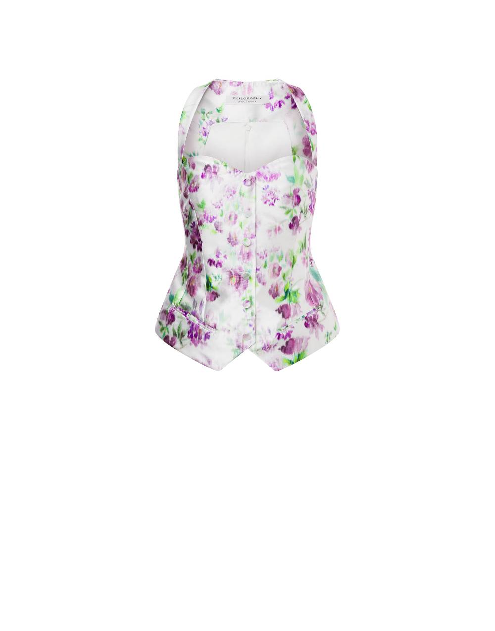 Philosophy Di Lorenzo Serafini Top in radzmir con stampa fiori Pezzi Unici