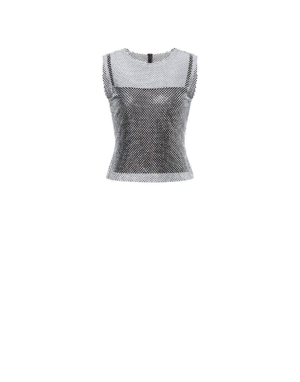 Philosophy Di Lorenzo Serafini Crop top in rete con strass Soddisfazione Garantita