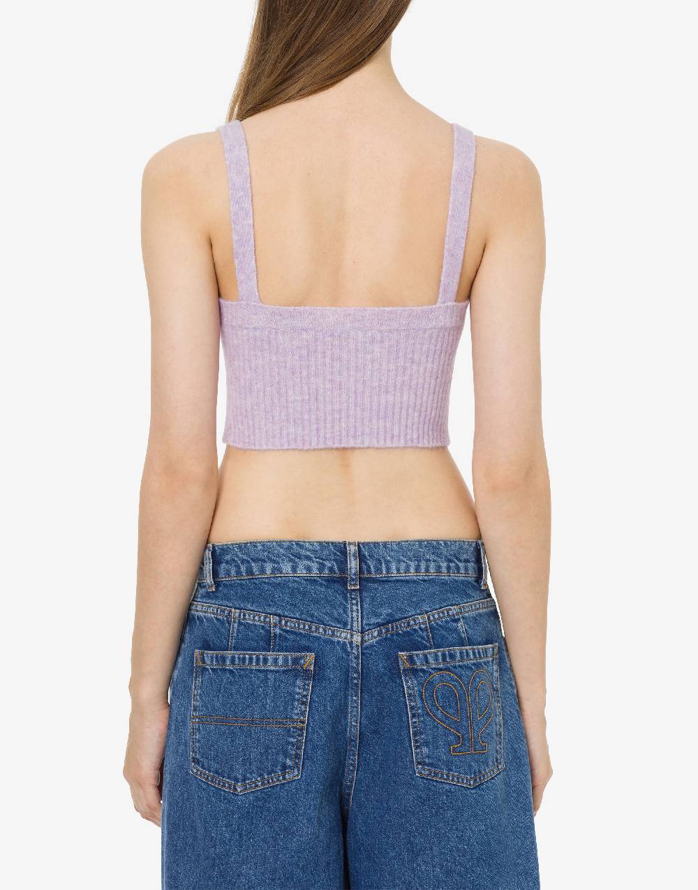 Philosophy Di Lorenzo Serafini Crop top in baby alpaca e lana Doppia P Qualità Garantita