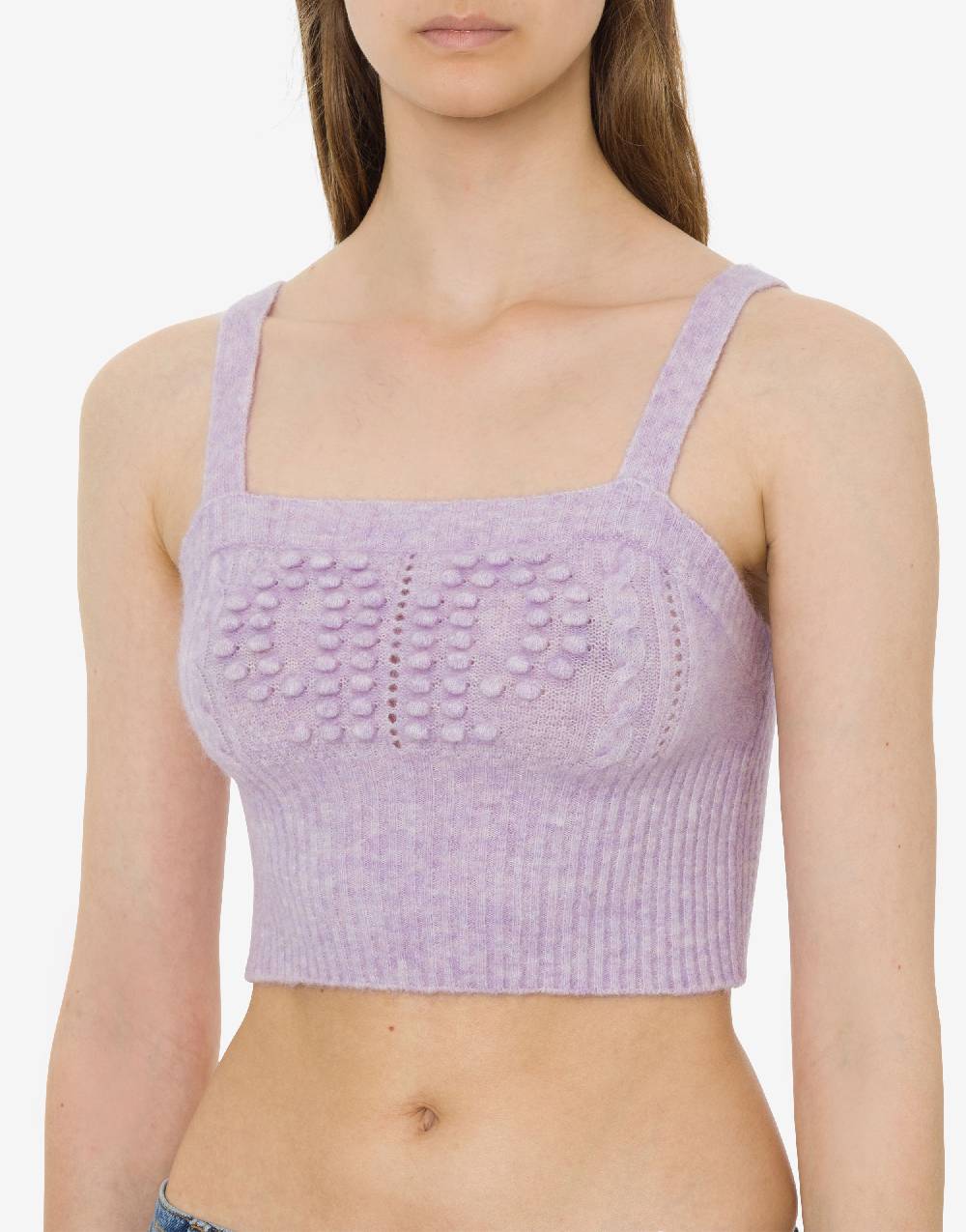 Philosophy Di Lorenzo Serafini Crop top in baby alpaca e lana Doppia P Qualità Garantita