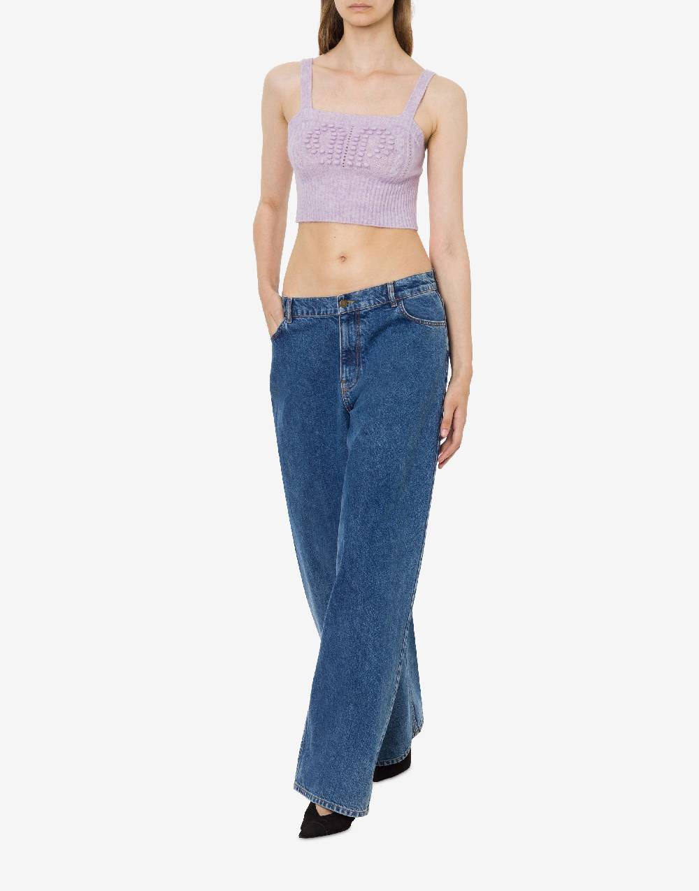 Philosophy Di Lorenzo Serafini Crop top in baby alpaca e lana Doppia P Qualità Garantita