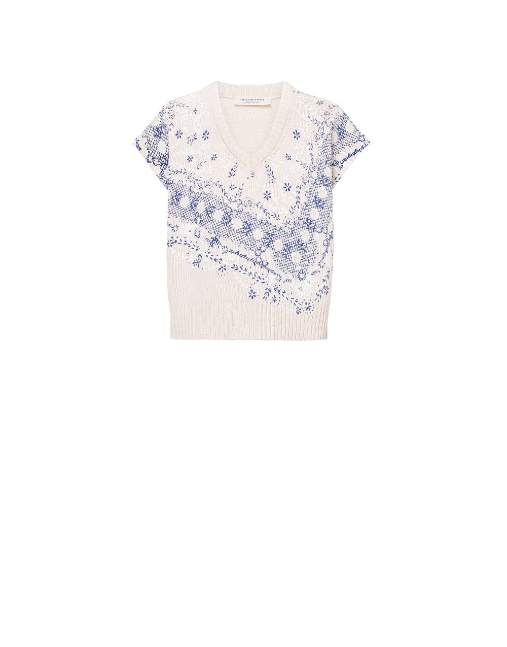 Philosophy Di Lorenzo Serafini Top in maglia con stampa Negozi Online