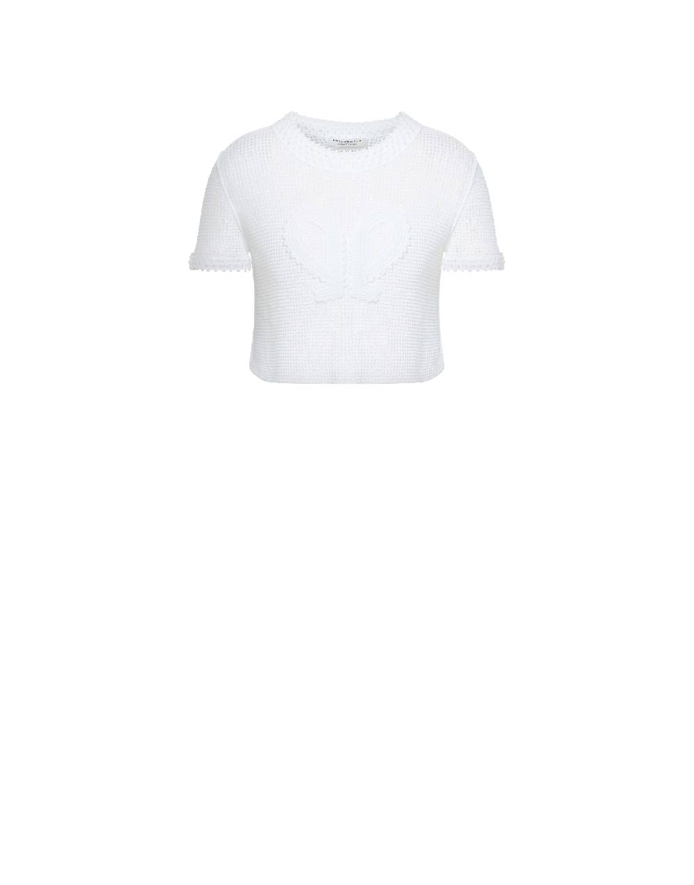 Philosophy Di Lorenzo Serafini Maglia crop in rete stretch Doppia P Consegna Veloce