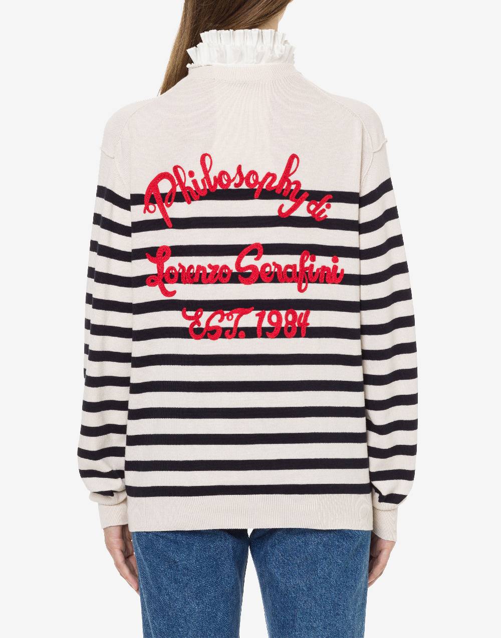 Philosophy Di Lorenzo Serafini Cardigan a righe in lana e cotone Promozione Limitata