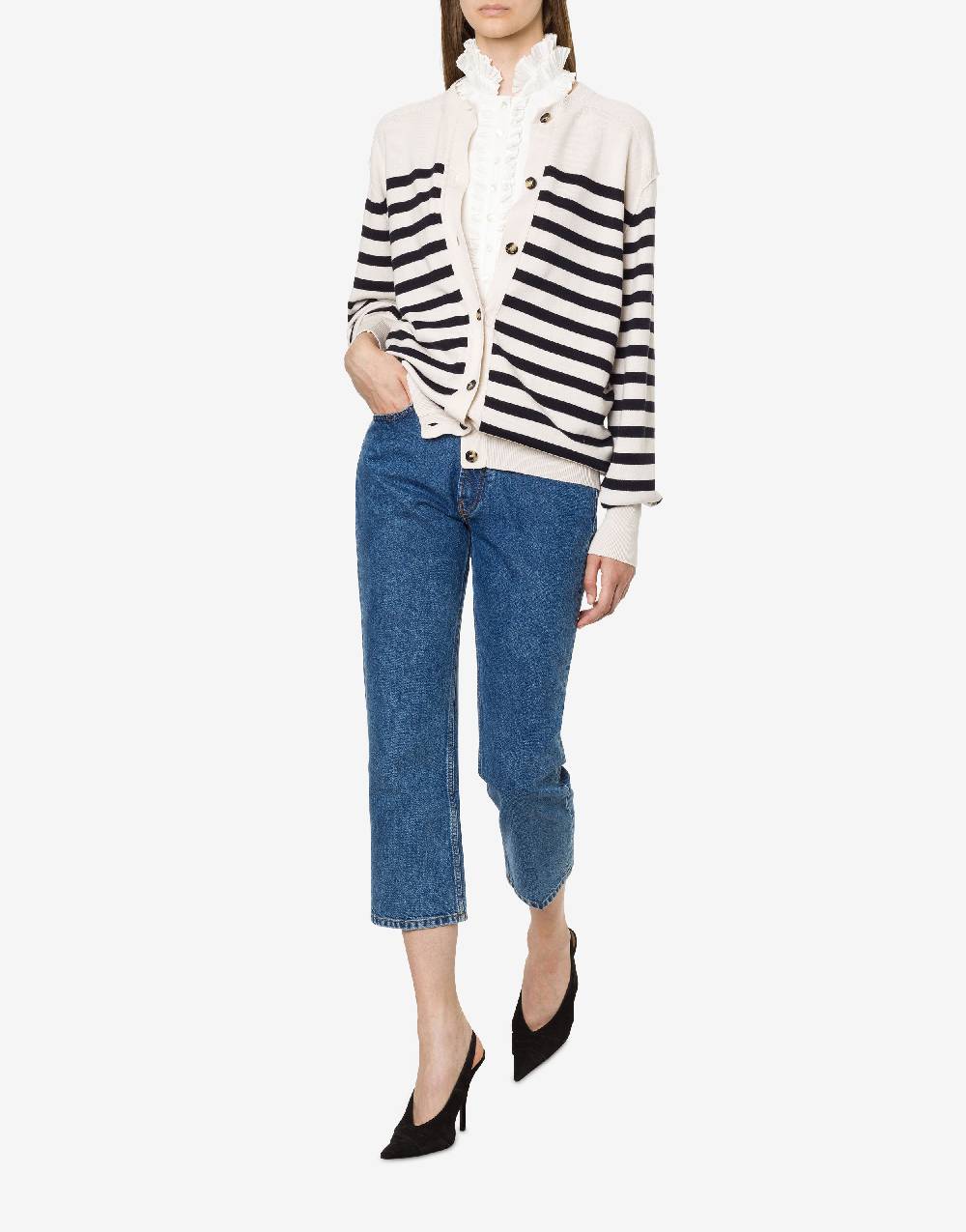 Philosophy Di Lorenzo Serafini Cardigan a righe in lana e cotone Promozione Limitata