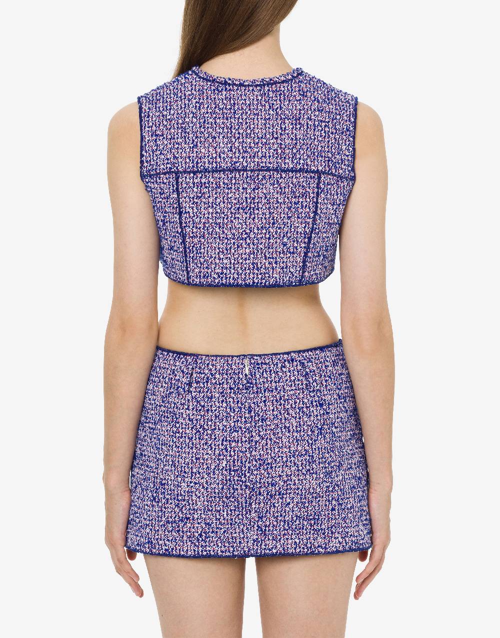 Philosophy Di Lorenzo Serafini Gilet crop in stuoia bouclé Affare Del Giorno