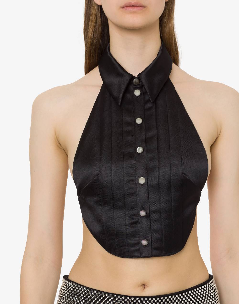 Philosophy Di Lorenzo Serafini Top crop in duchesse Sottocosto