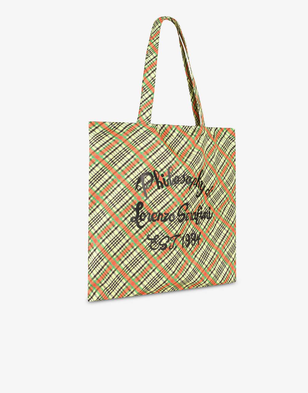 Philosophy Di Lorenzo Serafini Shopper beachwear con stampa Check Outlet