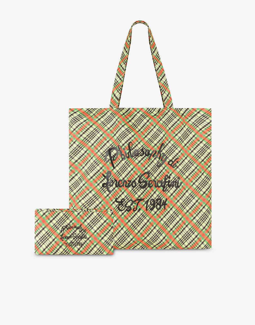 Philosophy Di Lorenzo Serafini Shopper beachwear con stampa Check Outlet