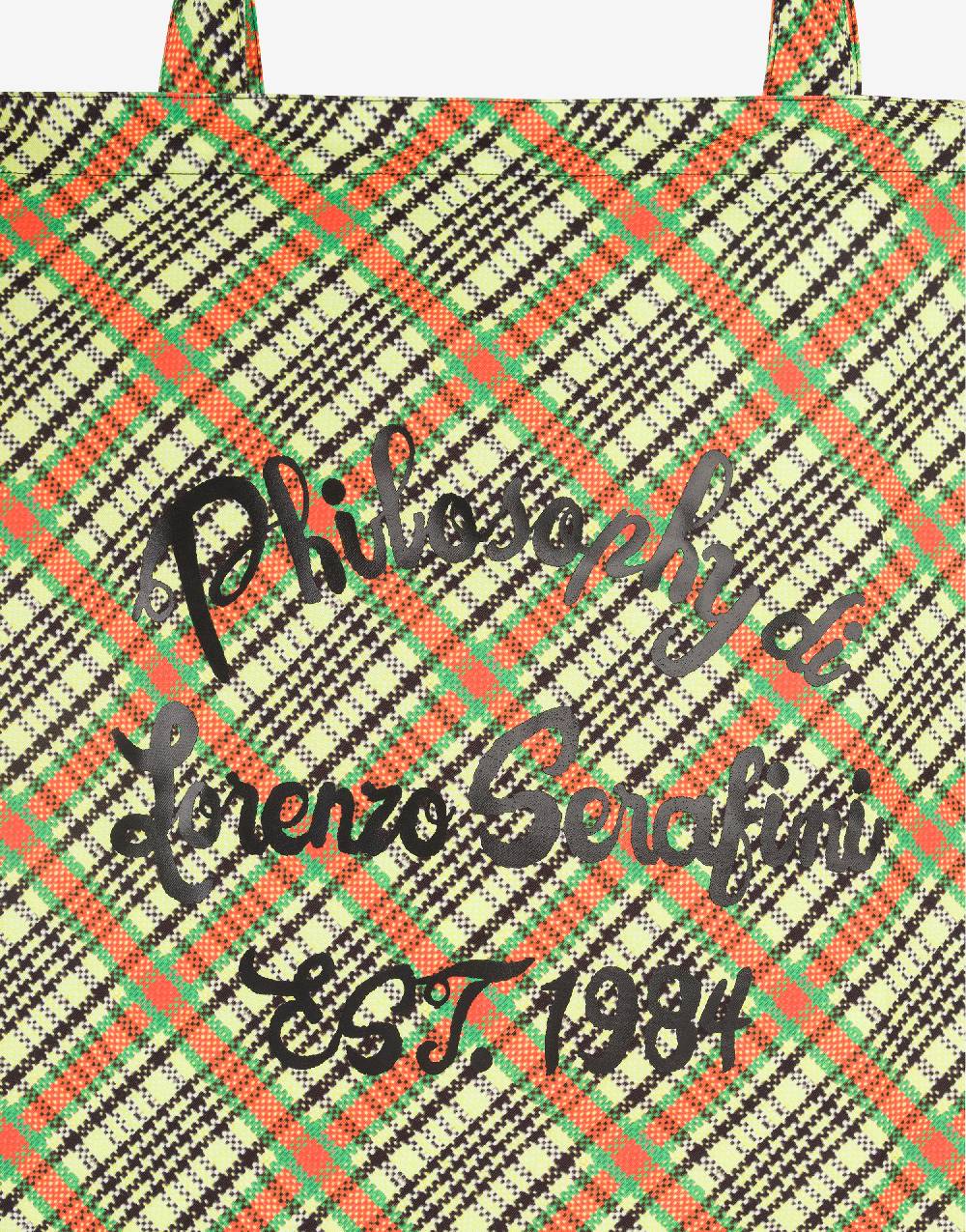 Philosophy Di Lorenzo Serafini Shopper beachwear con stampa Check Outlet