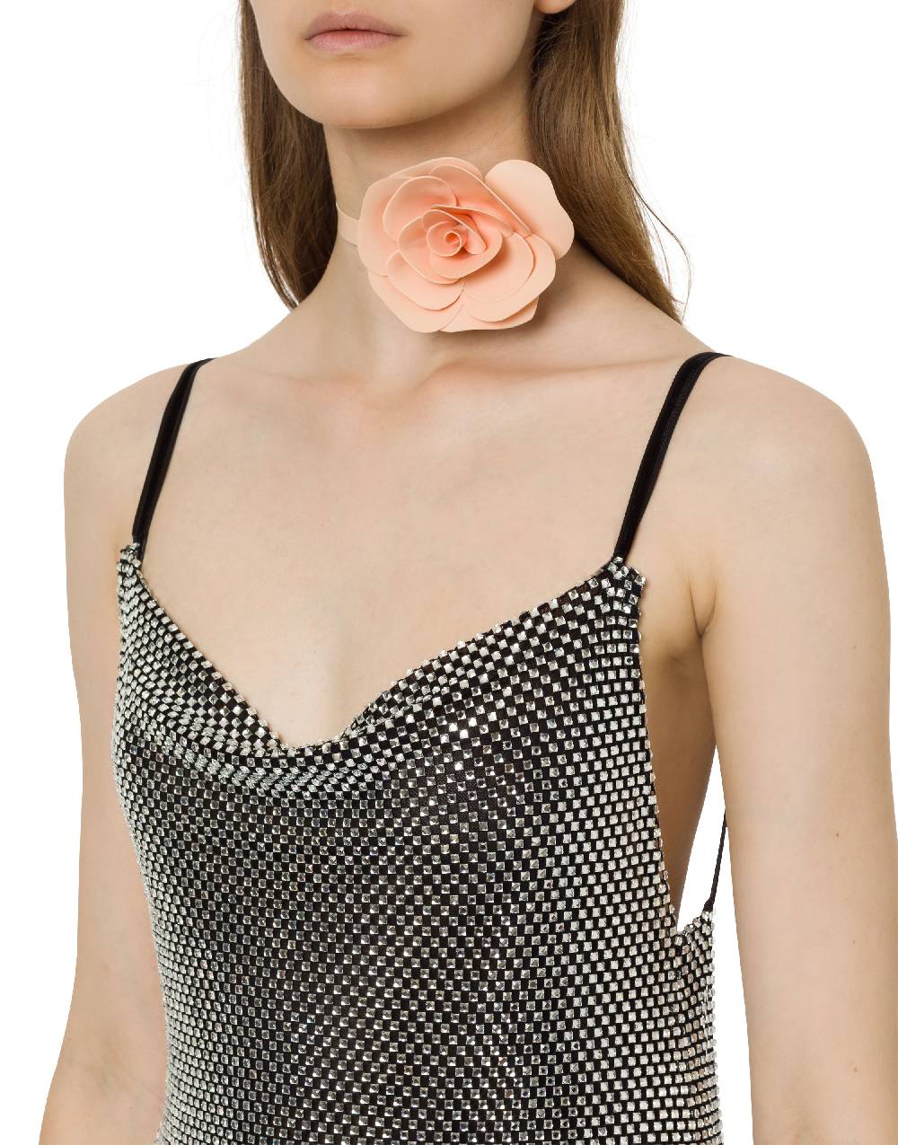 Philosophy Di Lorenzo Serafini Choker con fiore in latex Vendita Calda