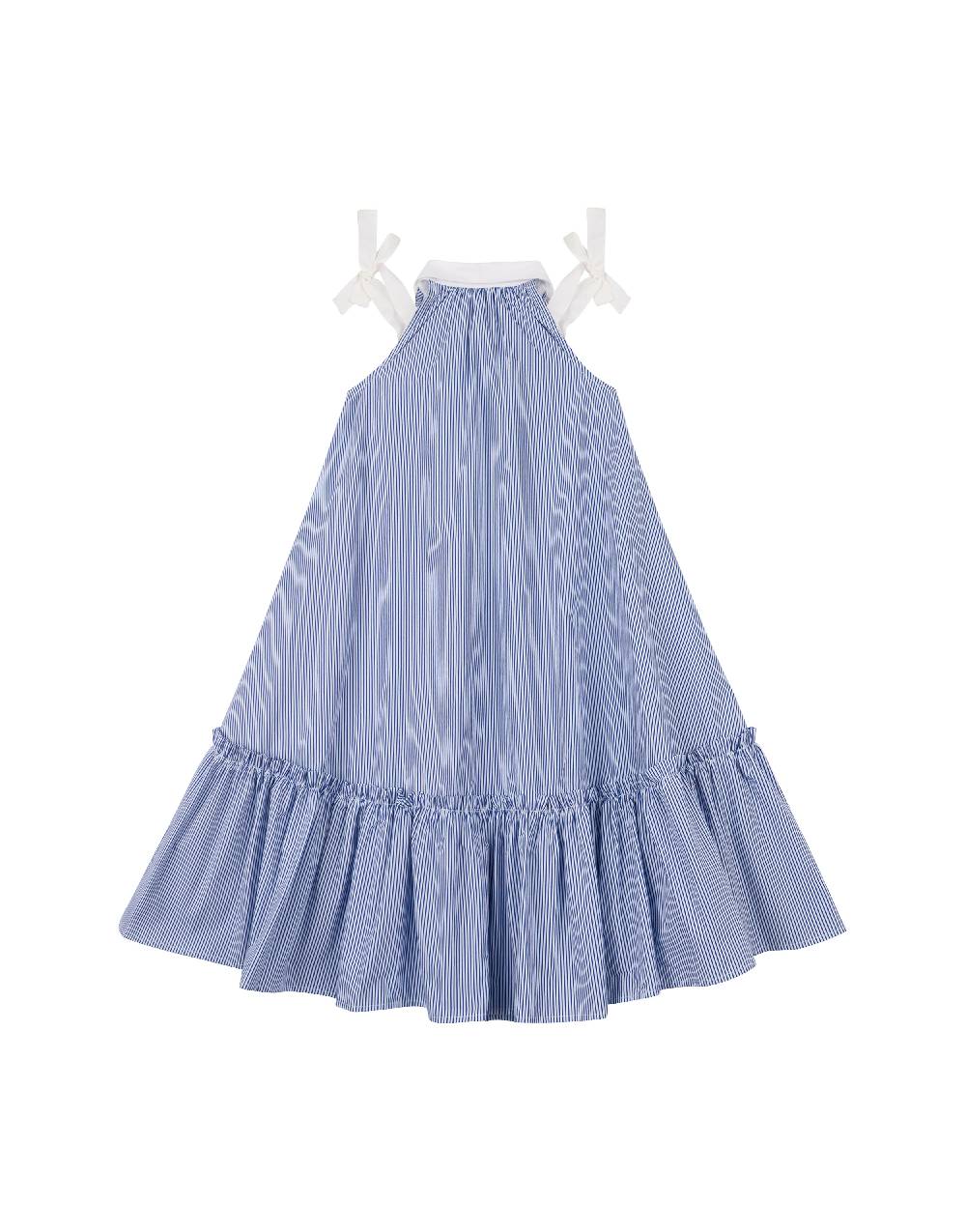 Philosophy Di Lorenzo Serafini Kids abito in popeline rigato con fiocchi Nuova