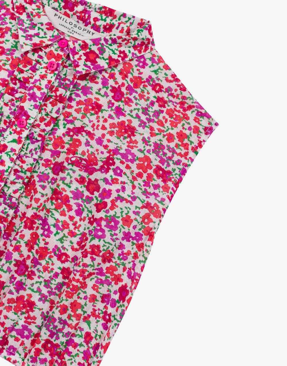 Philosophy Di Lorenzo Serafini Kids top in cotone con stampa fiori Spedizione Gratuita