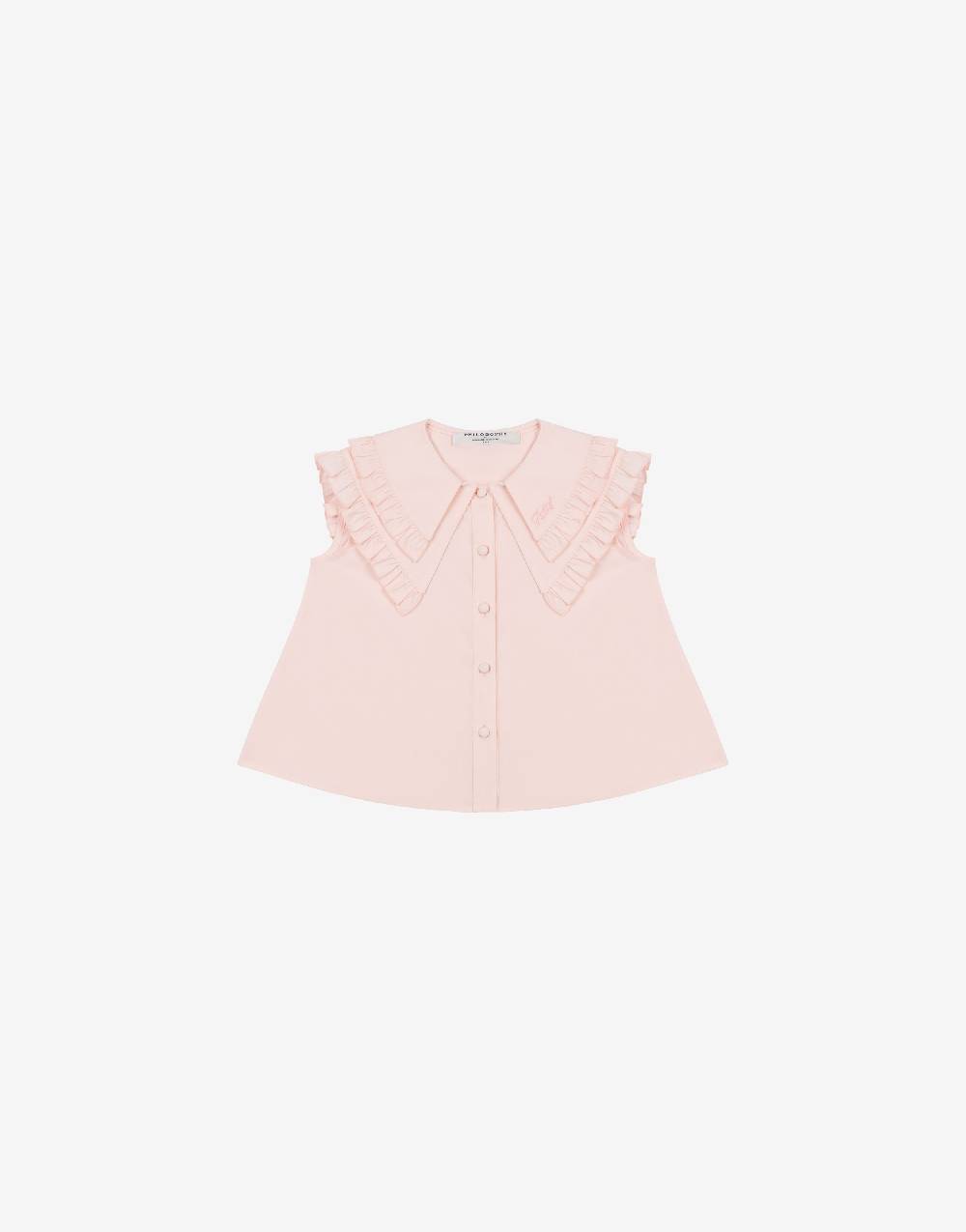 Philosophy Di Lorenzo Serafini Kids top in popeline con maxi colletto Pezzi Unici