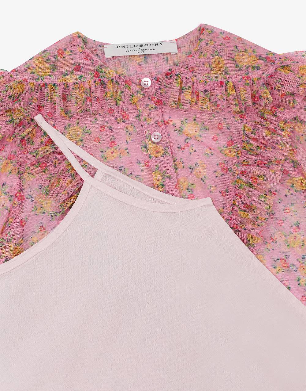 Philosophy Di Lorenzo Serafini Kids camicia in tulle con stampa fiori Soddisfazione Garantita