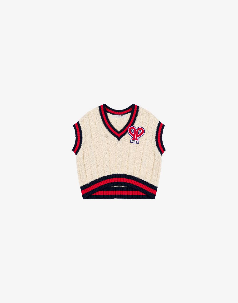 Philosophy Di Lorenzo Serafini Kids gilet in maglia con patch 'doppia P' Affare Del Giorno