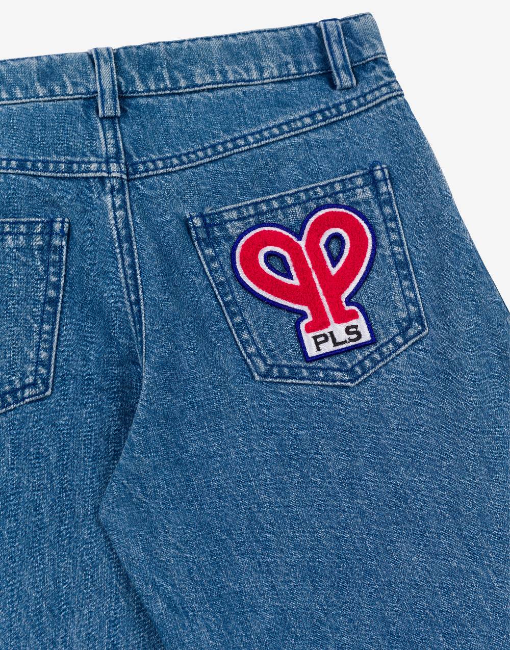 Philosophy Di Lorenzo Serafini Kids pantalone in denim con patch 'doppia P' Convenienza