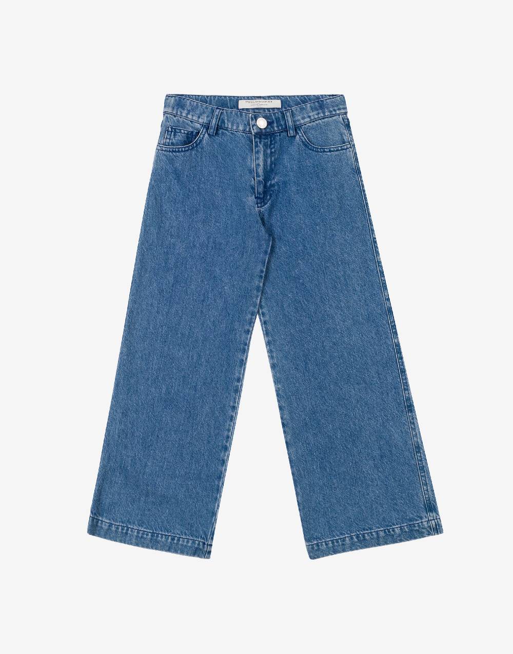 Philosophy Di Lorenzo Serafini Kids pantalone in denim con patch 'doppia P' Convenienza