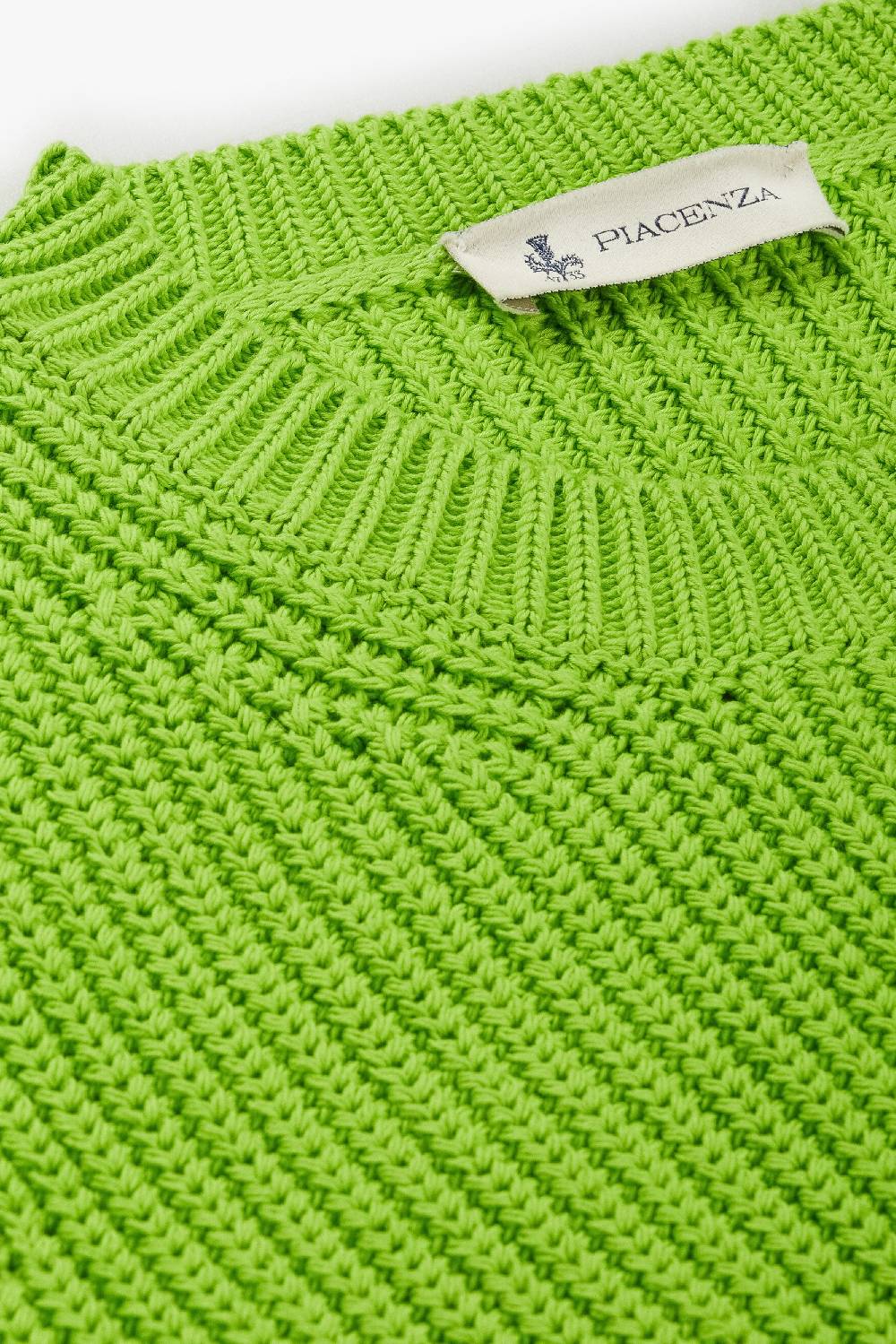 Piacenza 1733 Maglione cob stitch verde fluo Vendita