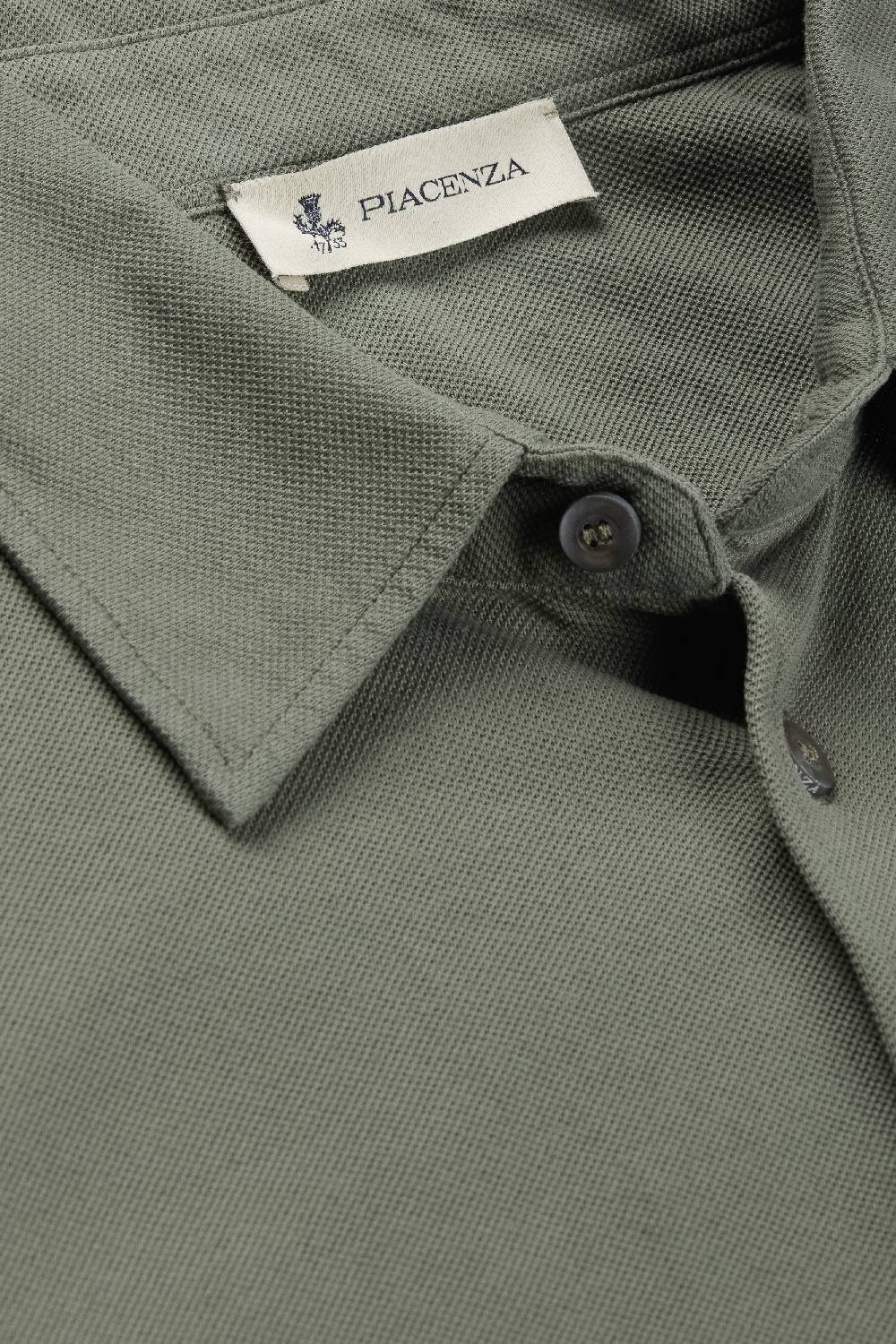 Piacenza 1733 Camicia piquet jersey verde Negozi Online