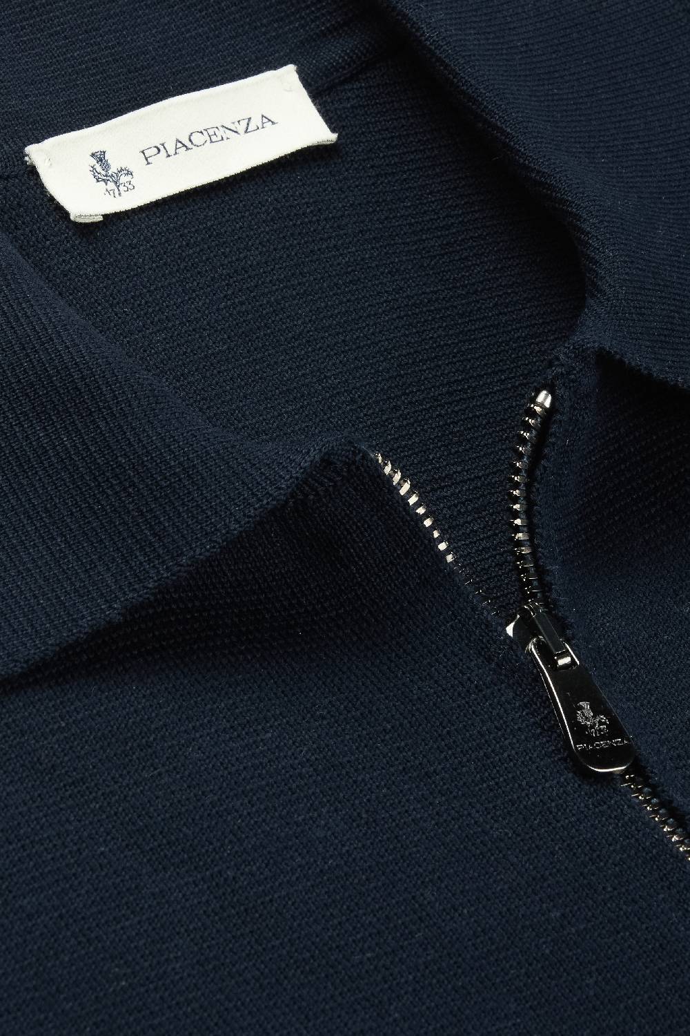 Piacenza 1733 Cardigan full zip blu Prezzo Ridotto