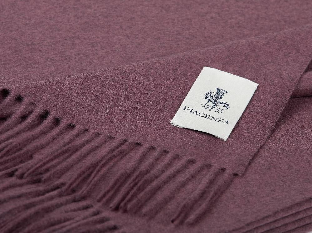 Piacenza 1733 Aeternum Plaid vinaccia in puro Cashmere Sottocosto