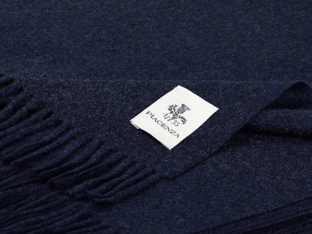 Piacenza 1733 Aeternum Plaid Navy in puro Cashmere Saldi