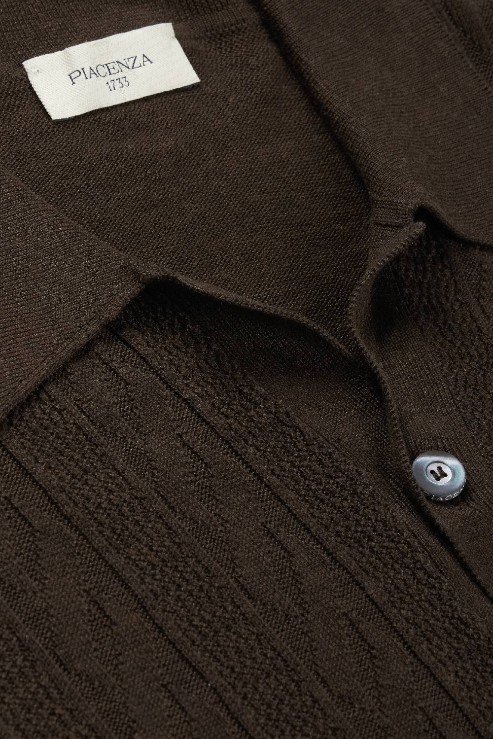 Piacenza 1733 Camicia maniche corte sand and wave marrone In Vendita