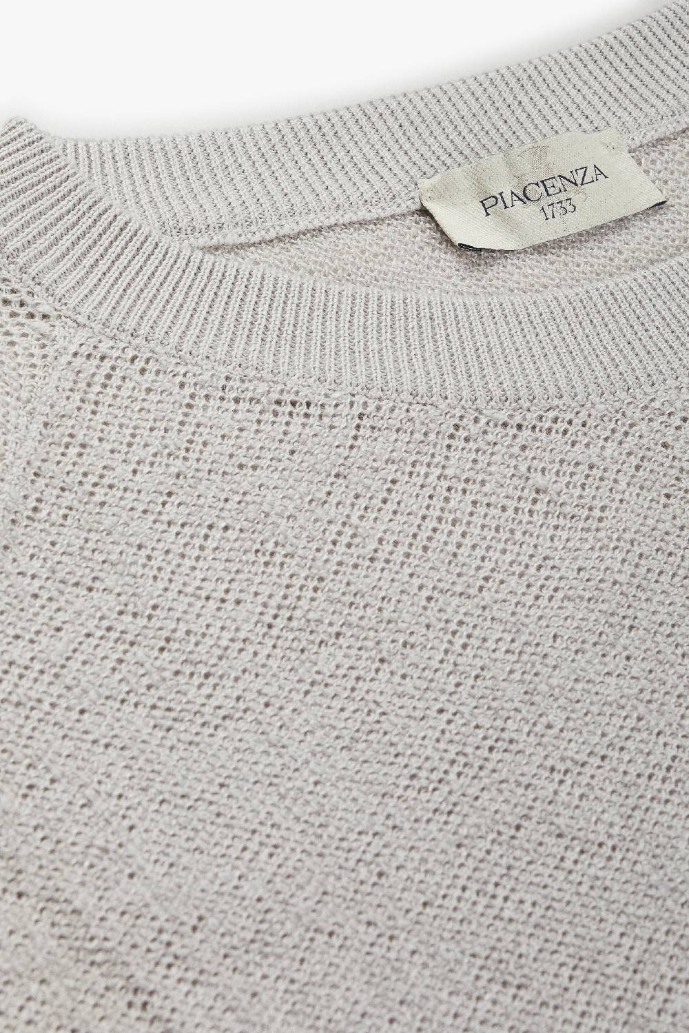Piacenza 1733 Maglia maniche lunghe terrycloth grigio chiaro Vendita Calda