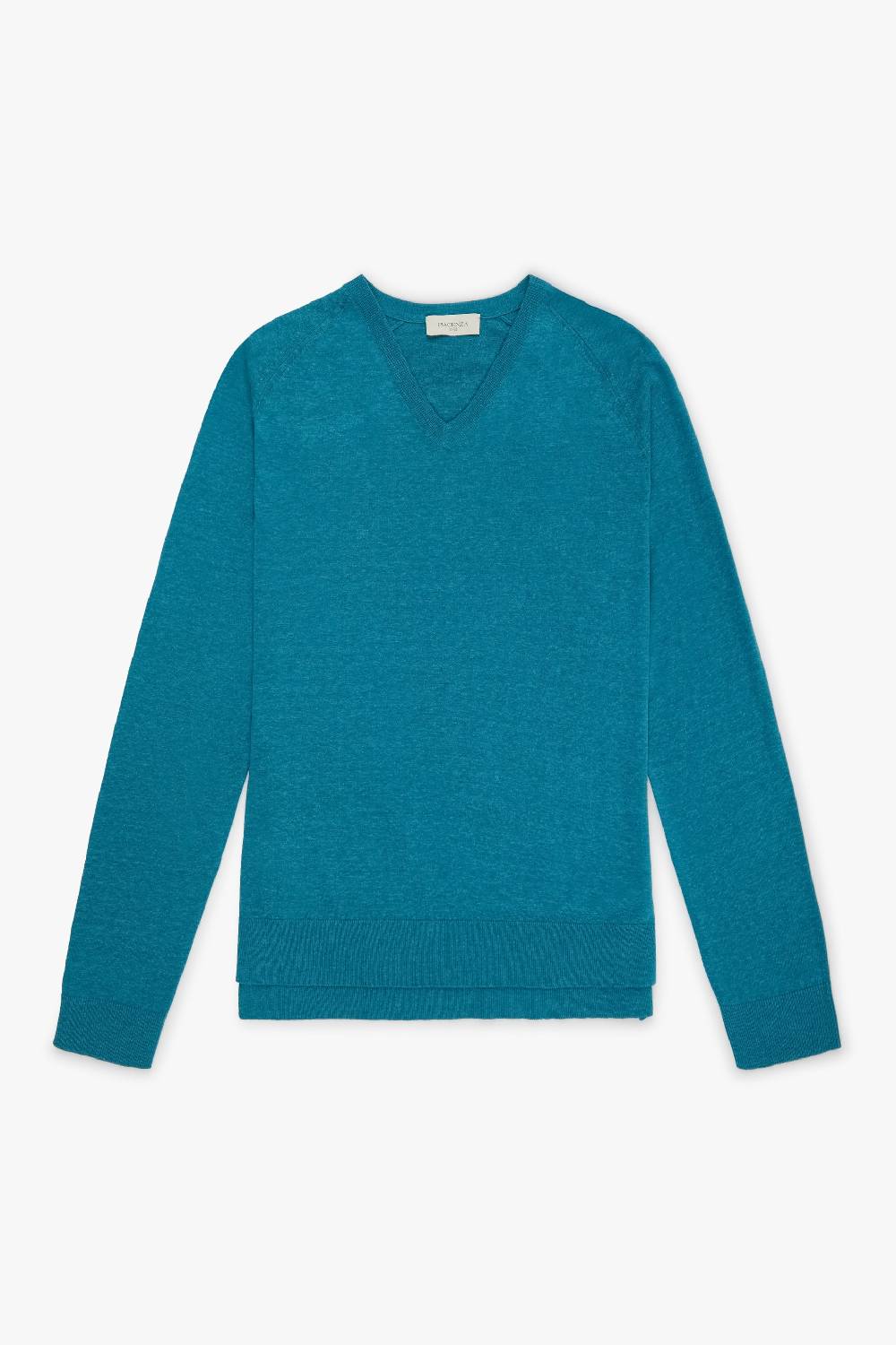 Piacenza 1733 Maglia maniche lunghe scollo a V verde oceano I Più Venduti
