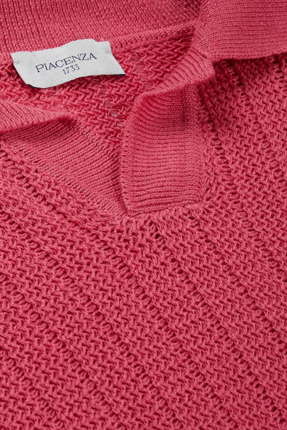 Piacenza 1733 Polo maniche lunghe fragola In Saldo