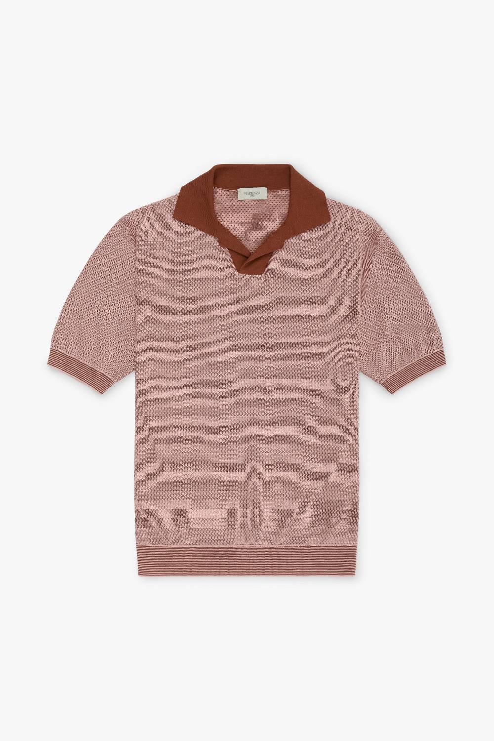 Piacenza 1733 Polo two tone slip rosa Italia