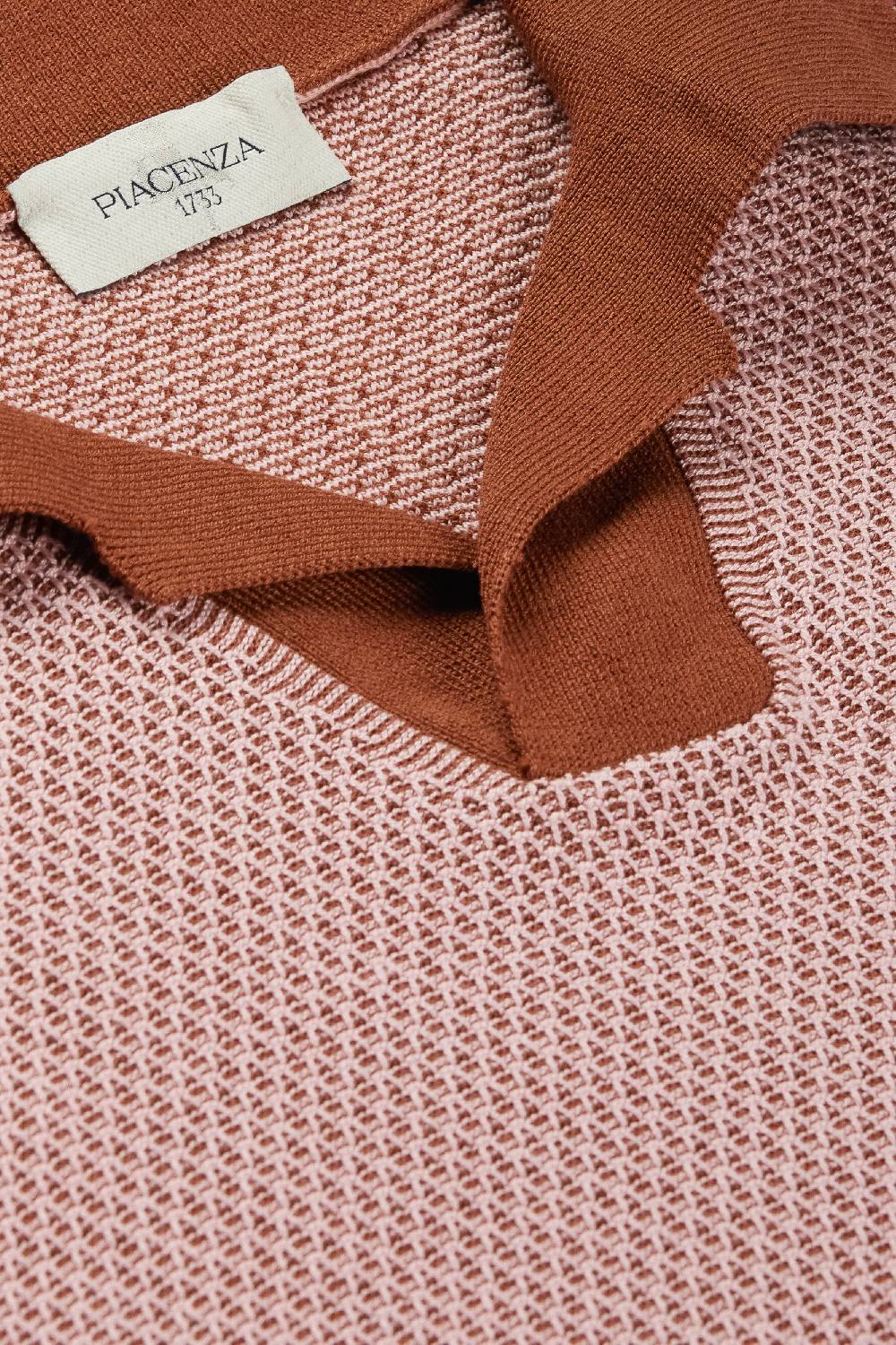 Piacenza 1733 Polo two tone slip rosa Italia