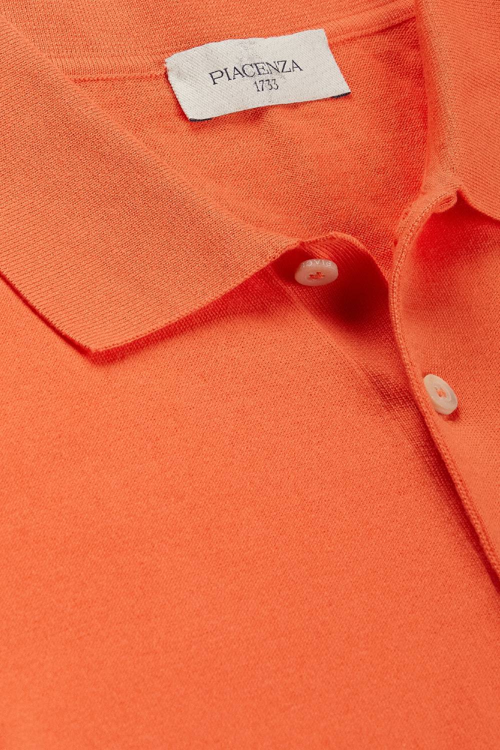 Piacenza 1733 Polo maniche corte arancione Qualità