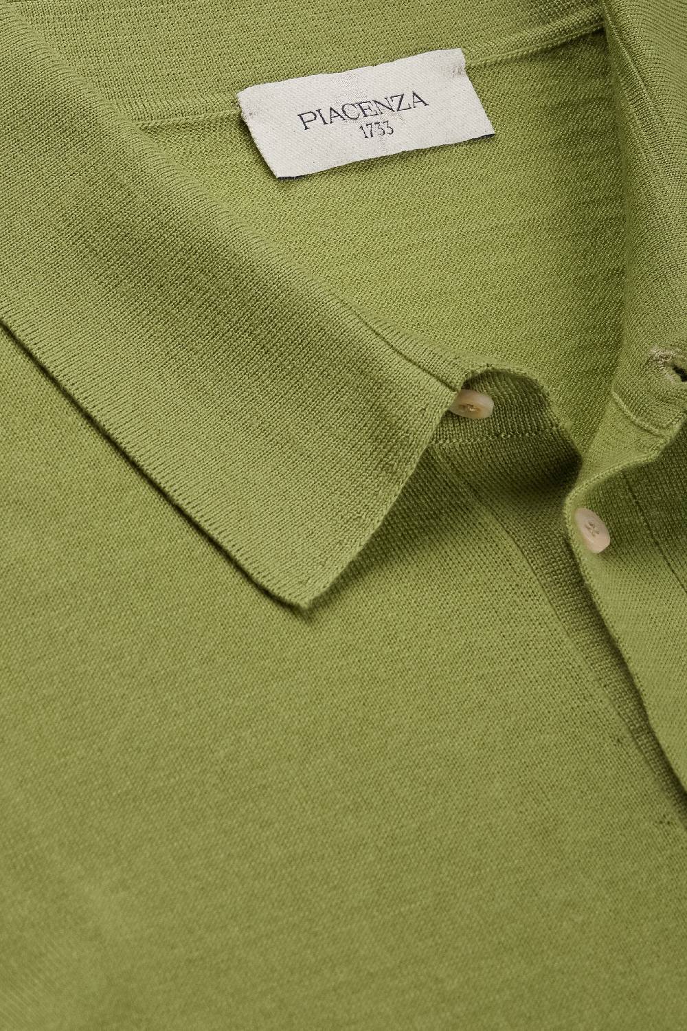 Piacenza 1733 Polo maniche lunghe verde Spedizione Gratuita
