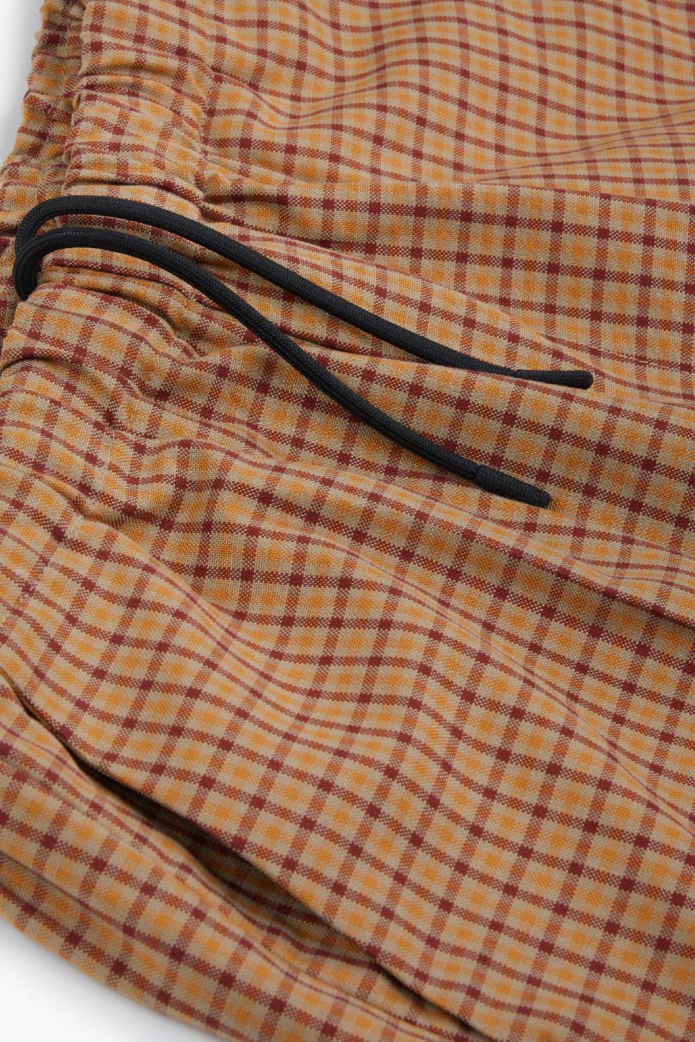 Piacenza 1733 Bermuda micro check cammello e bordeaux Shopping Online