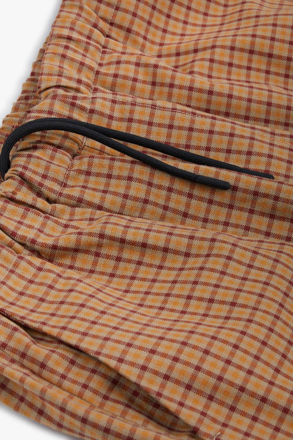 Piacenza 1733 Pantalone micro check cammello e bordeaux Novità