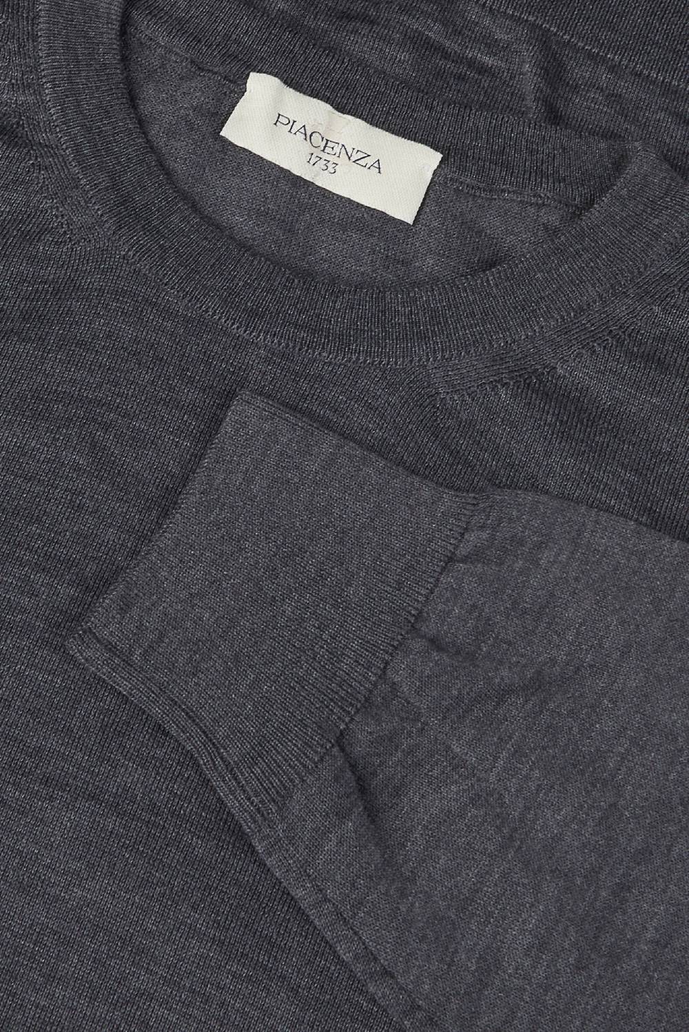 Piacenza 1733 Girocollo lana merino super fine antracite I Più Venduti