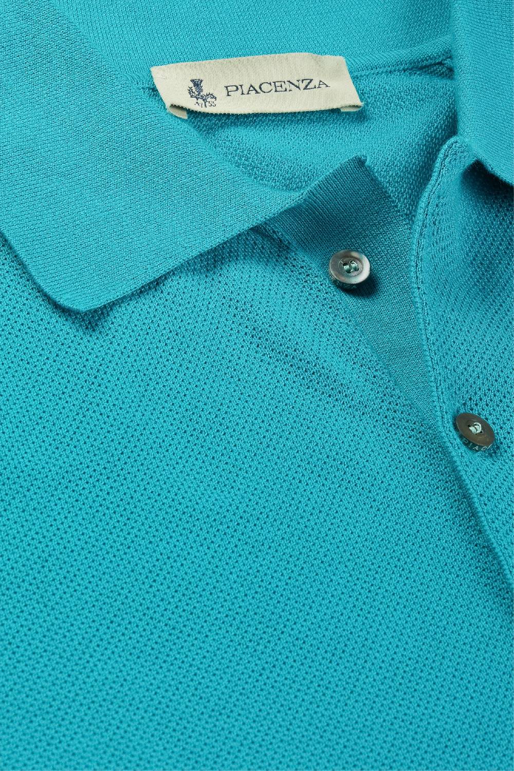 Piacenza 1733 Polo maniche lunghe micro mesh verde Spedizione Gratuita