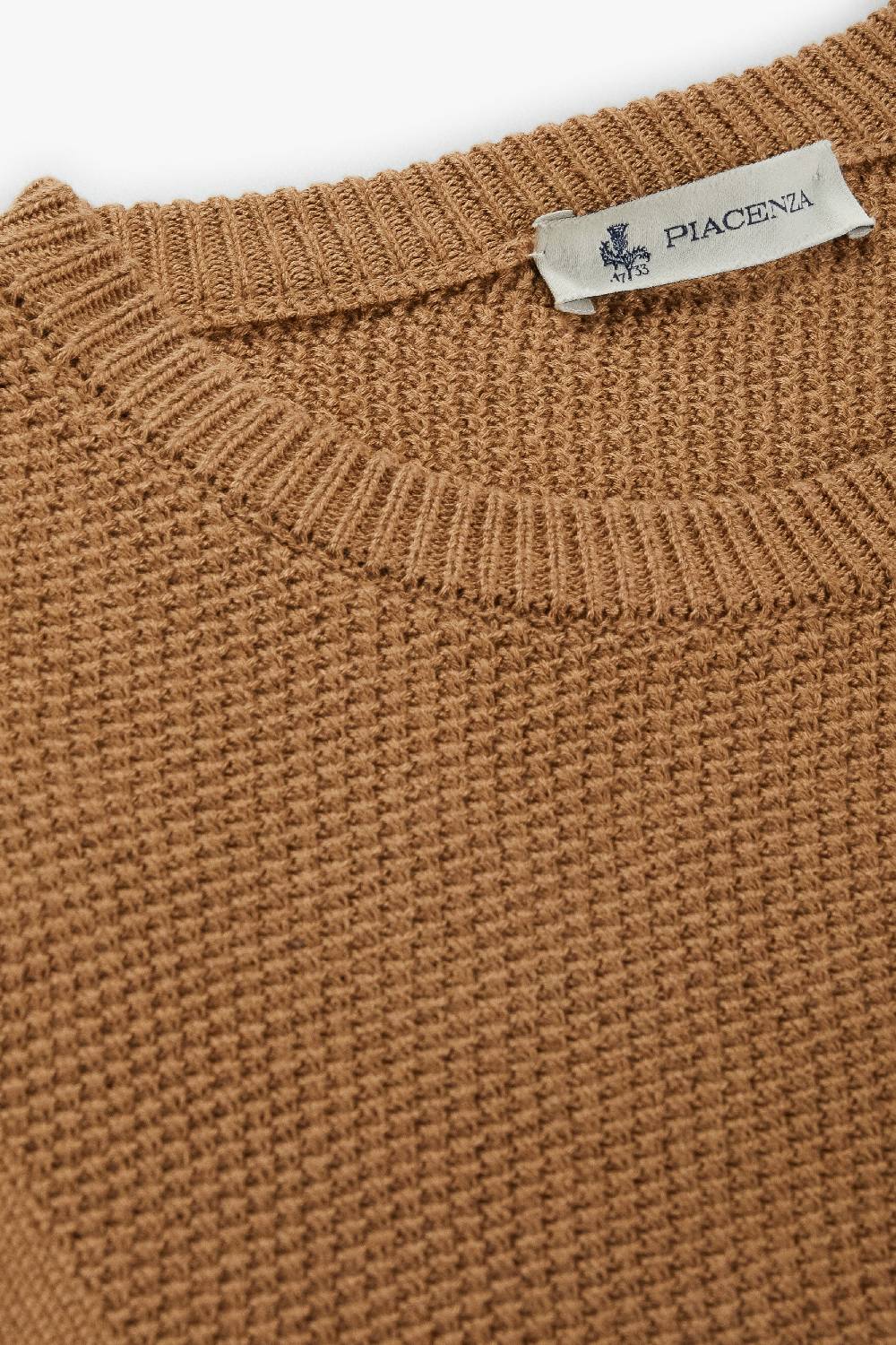Piacenza 1733 Maglione rice stitch nocciola Offerta esclusiva