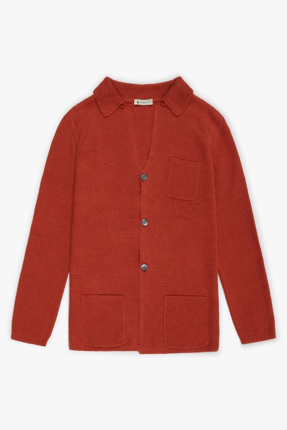 Piacenza 1733 Cardigan Camicia con bottoni mattone Affare Del Giorno