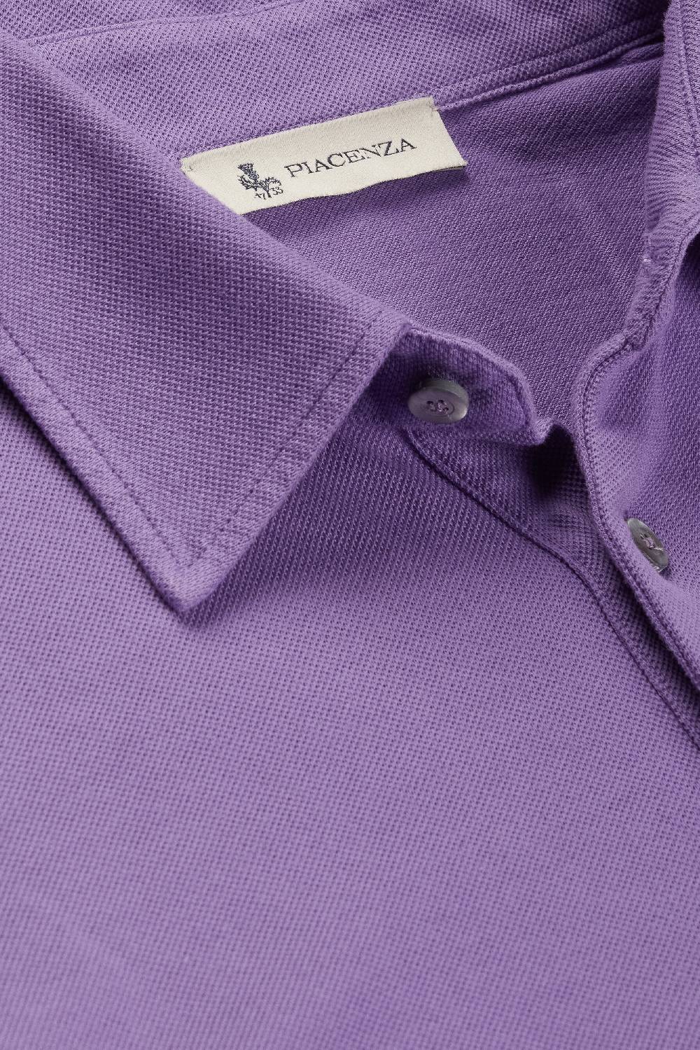 Piacenza 1733 Polo piquet maniche lunghe lavanda Sottocosto