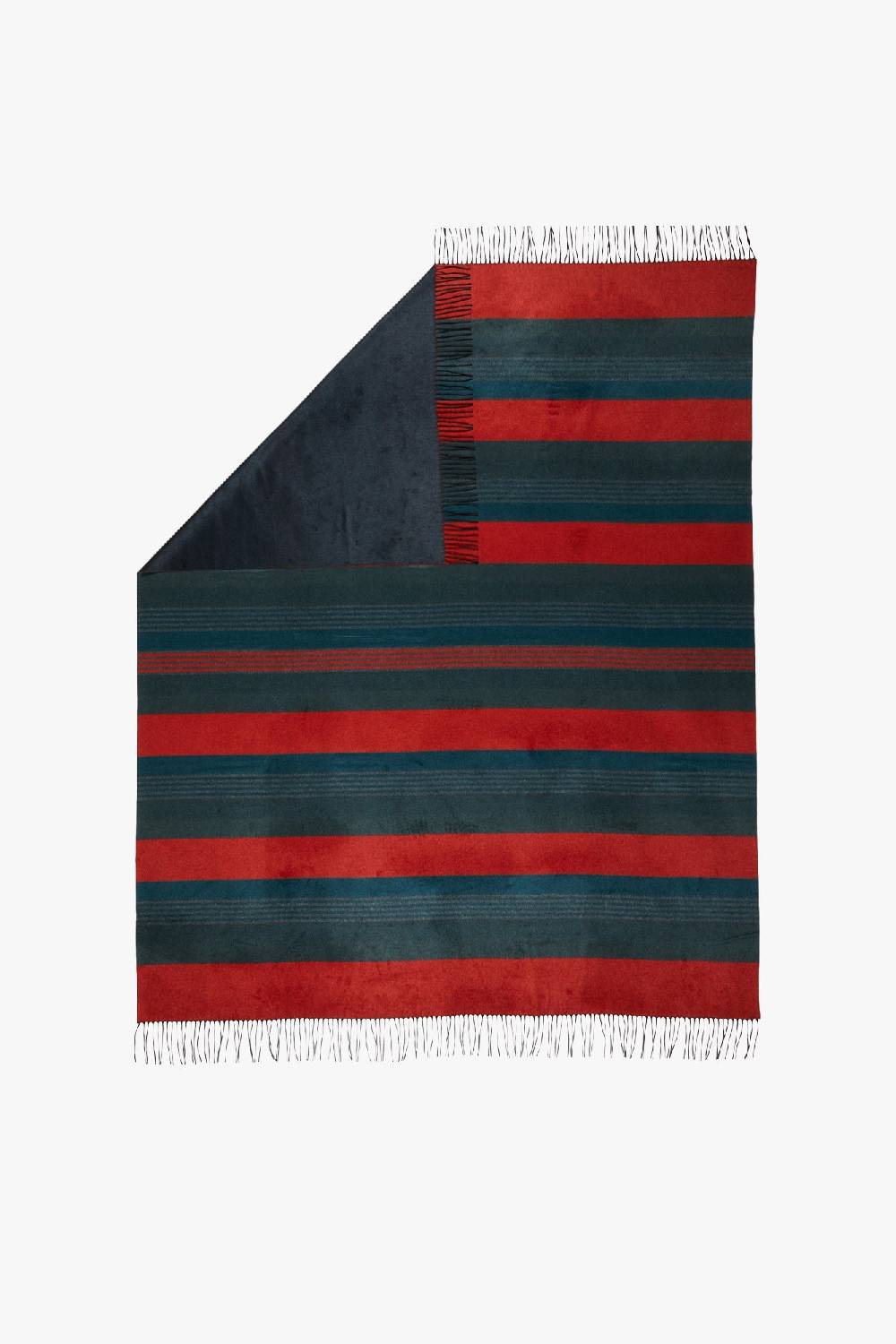 Piacenza 1733 BILBO Plaid righe Blu e Rosso Outlet