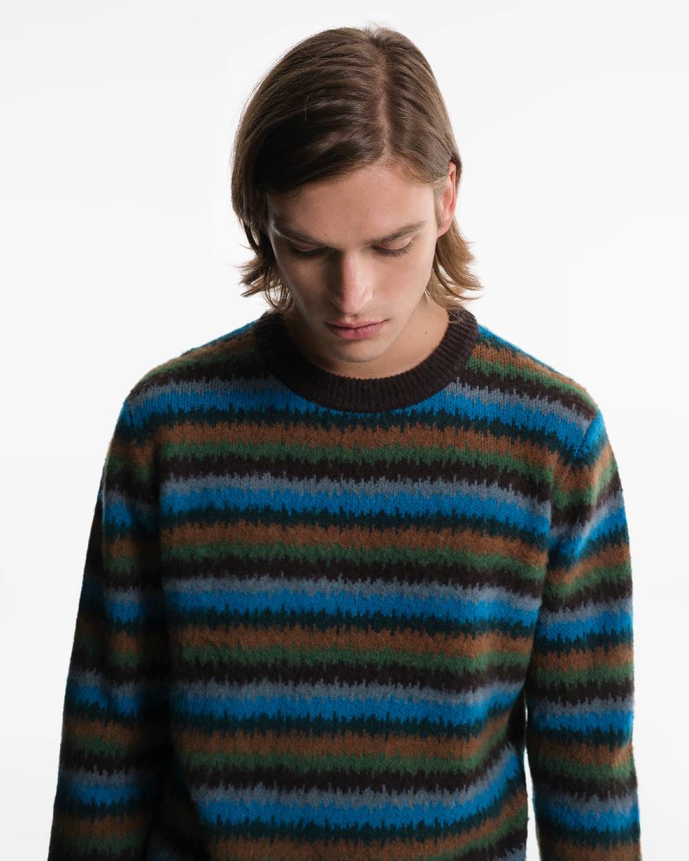 Piacenza 1733 Maglia in Cashmere fantasia verde Italy