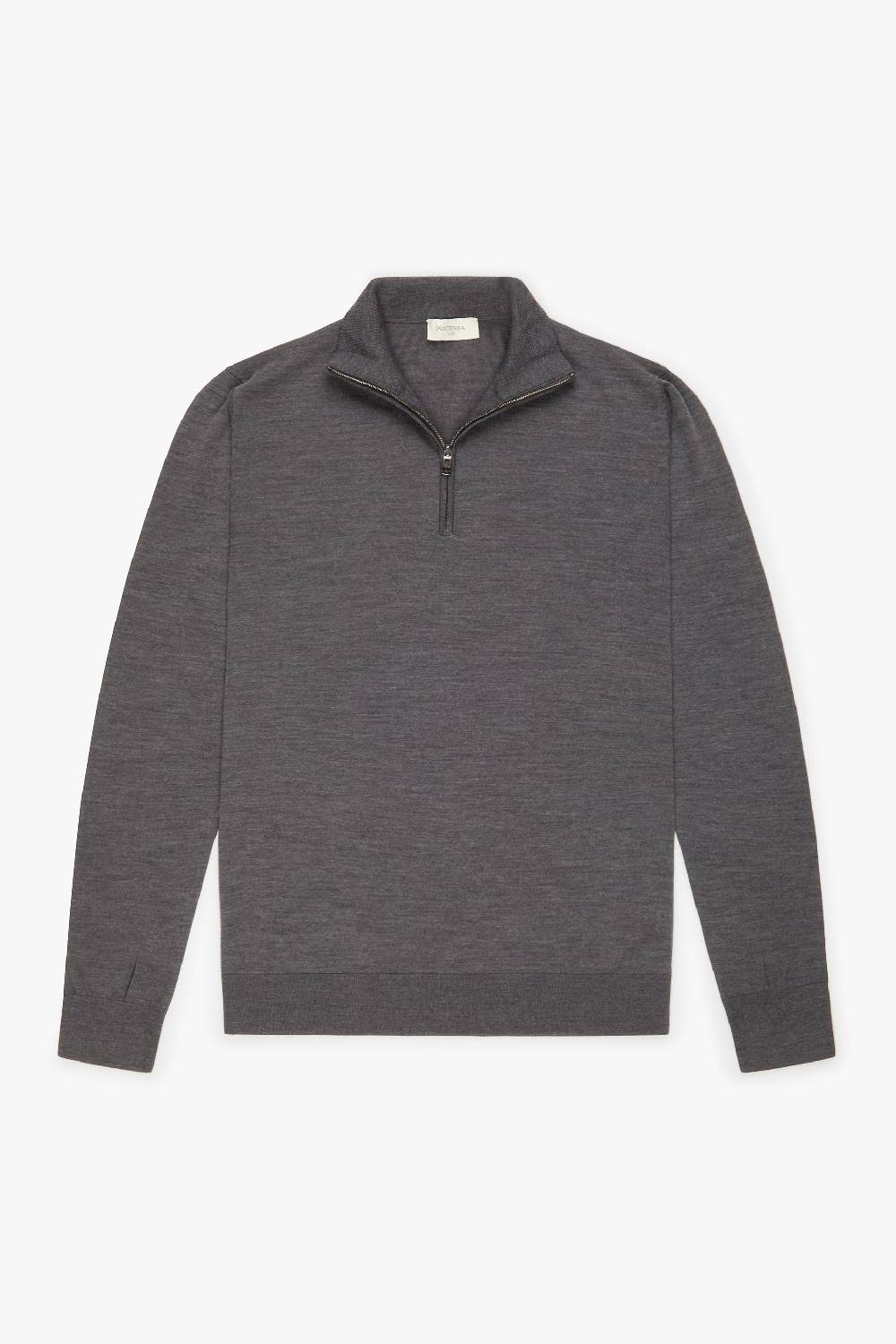 Piacenza 1733 Lupetto Zip lana merino super fine antracite Convenienza