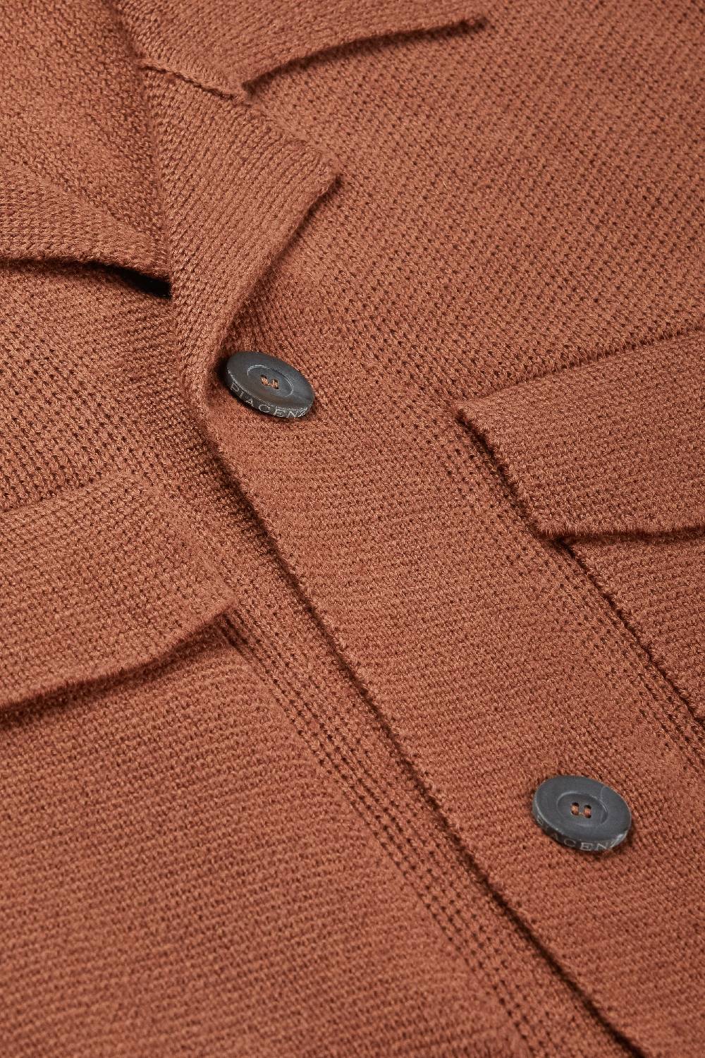 Piacenza 1733 Cardigan/Camicia con bottoni bruciato Offerte